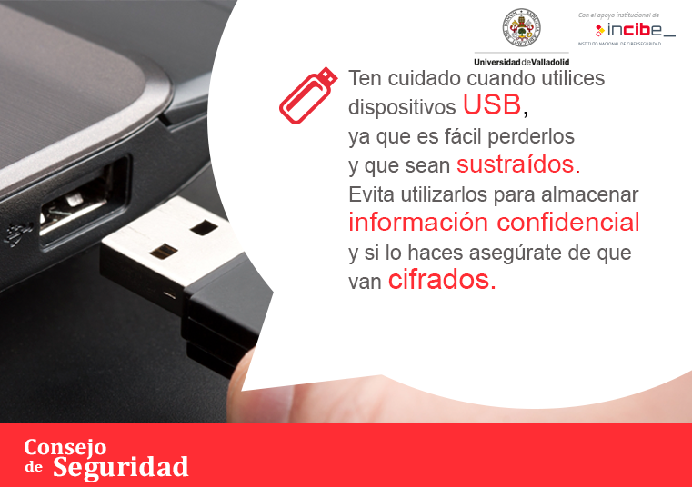 Consejo de seguridad: cuidado con información confidencial en USB