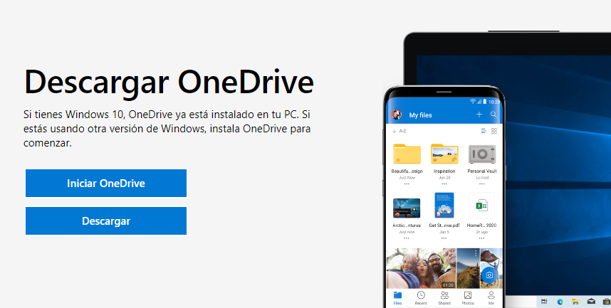 ¿Cómo descargo el programa Microsoft OneDrive para usarlo?
